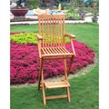 Royal Tahiti Yellow Balau Bar-height Folding Arm Chair (Set of 2)