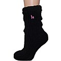 Women's Lavender-Infused Black Chenille Socks