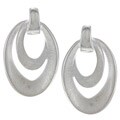 Breeze Sterling Silver Oval Swirl Earrings