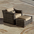 Resort Collection Weathered Grey Outdoor Club Ottoman