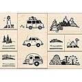 Inkadinkado 'On The Road' Mounted Rubber Stamp