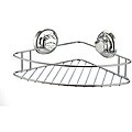 EZ Hold Suction London Chrome Finish Single-tier Corner Shelf