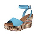 Refresh by Beston Women's 'cameron-01' Blue Wedge Sandals