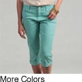 Azita Women's Denim Cuffed Capri Pants