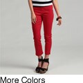 Azita Women's Denim Elastic Waist Capri Pants
