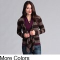 Grace Cashmere Women's Striped Open Front Cardigan