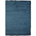 Rainbow Contemporary Teal Shag Rug (4'9 x 6'6)