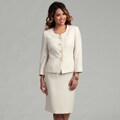 Kasper Women's Cream/ Almond 2-piece Skirt Suit