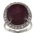 14k White Gold Star Ruby and 1ct TDW Diamond Ring (H-I, SI1-SI2)