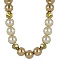 Roman Golden and Cream Faux Pearl Vintage Necklace
