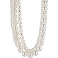 Roman Cream Faux Pearl 4-strand Necklace