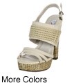 Lasonia Women's Braided Detail Heels