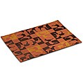 Crypton 'Gameboard' Burnt Orange Mess Mat (26 x 18)