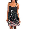 Stanzino Women's Belted Floral Strapless Dress