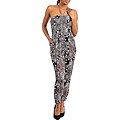 Stanzino Women's Black / Pink Abstract-print Jumpsuit