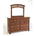 Broyhill Modern Country 8-Drawer Dresser and Mirror Set