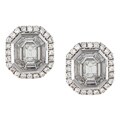14k White Gold 1ct TDW Diamond Mosaic Earrings (H-I, SI1-SI2)