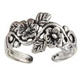 Sterling Silver Flower Toe Ring