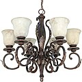 Cipriani Chandelier 6-light Garnet Bronze Finish with Marbleized Glass