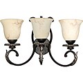 Cipriani Vanity and Wall 3-light Garnet Bronze Finish with Marbleized Glass