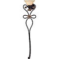 Francesca Vanity and Wall 1-light Rustic Bronze Finish with Tangerine Peel Glassa