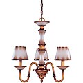 Cornelia Chandelier 3-light Newport Copper Finish with Autumn Haze Glass