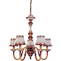 Cornelia Chandelier 5-light Newport Copper Finish with Autumn Haze Glass
