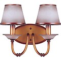 Cornelia Vanity and Wall 2-light Newport Copper Finish with Autumn Haze Glass