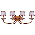 Cornelia Vanity and Wall 4-light Newport Copper Finish with Autumn Haze Glass
