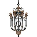Verdone Pendant 6-light Gilded Cage Finish