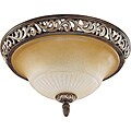 Palermo Flush Mount 15.75-inch Cappuccino Finish with Amaretto Glass