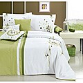 Sage/ White 8-piece Comforter Set