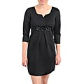 Stanzino Women's Black Rosette Empire Waist Dress