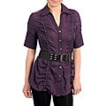Stanzino Women's Plum Belted Top