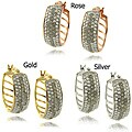 Sterling Silver 1/2ct TDW Diamond Accent Hoop Earrings (I-J, I2-I3)