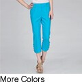 Larry Levine Women's Slim-leg Cropped Pants