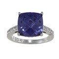 Tacori IV Cubic Zirconia Epiphany Simulated Iolite Cushion Ring