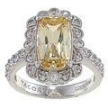 Tacori IV Cubic Zirconia Epiphany Cushion Cut Canary Ring
