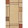 South Beach Tan Wright Colorblocked Indoor/Outdoor Rug (2' x 3')
