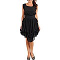 Stanzino Women's Black Gathered Skirt Dress