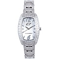 Chronotech Women's Stainless Steel Silver Rhinestone Watch