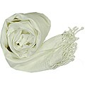 Peach Couture White Rayon Shawl