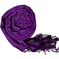 Peach Courture Purple Wool Shawl