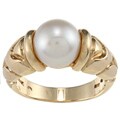 Bvlgari 18k Yellow Gold Freshwater Pearl 'Parentesi' Estate Ring (9 mm)