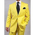 Ferrecci's Men's Yellow Two-Piece Two-Button Suit