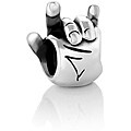 Chuvora Sterling Silver 'I Love You' Hand Sign Charm Bead