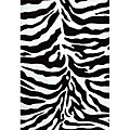 Generations Black Zebra Rug (3'9 x 5'1)