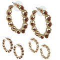 New! Amrita Singh Faux Pearl Hoop Earrings
