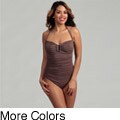 Calvin Klein Woman's Halter-top Ruched Swimsuit