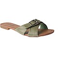 Elegant by Beston Women's 'SANDRI-6' Green Buckle Sandals